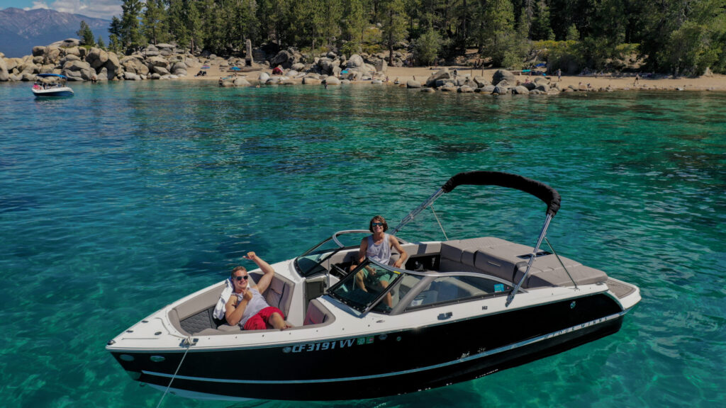 Boaters in Lake Tahoe